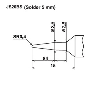 ปลายหัวแร้งซามูไร Cera cote samurai js20bs solder 5mm solder tip